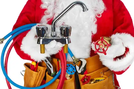 Santa as plumber